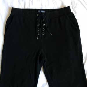 American Eagle black, lace up jogger sweats